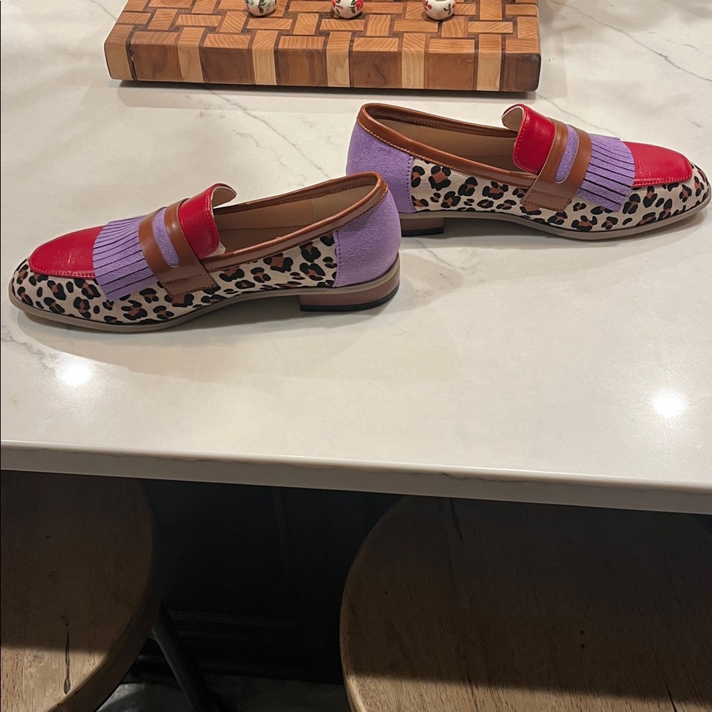 Chiara Boni Multicolor Leopard Print Loafers brand new never worn - Picture 7 of 7